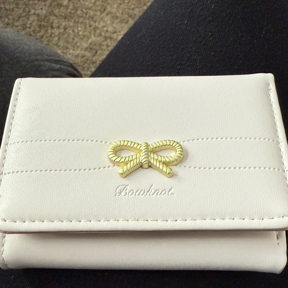 Light Pink Wallet with Gold Accent